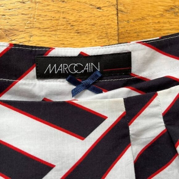 Marc Cain Black and White Striped Blouse - Picture 4 of 6